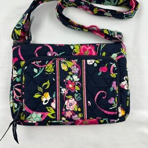 Vera Bradley Little Hipster Crossbody-- Navy floral